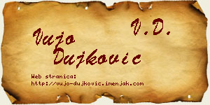 Vujo Dujković vizit kartica